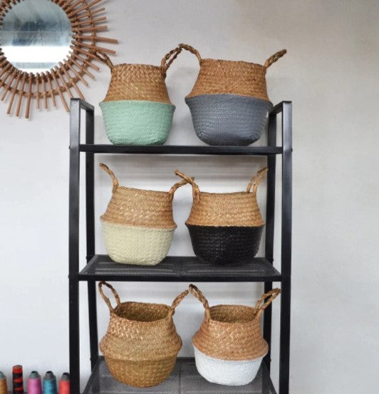 Colorful Boho Woven Baskets