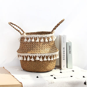 Sea-Grass Tassel Basket